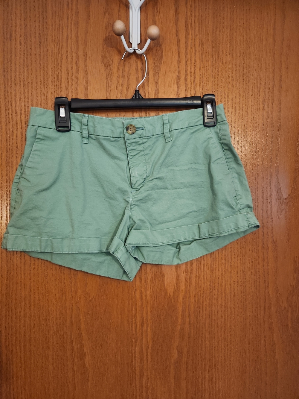 Old Navy Light Mint Green Cotton Blend Women's Shorts